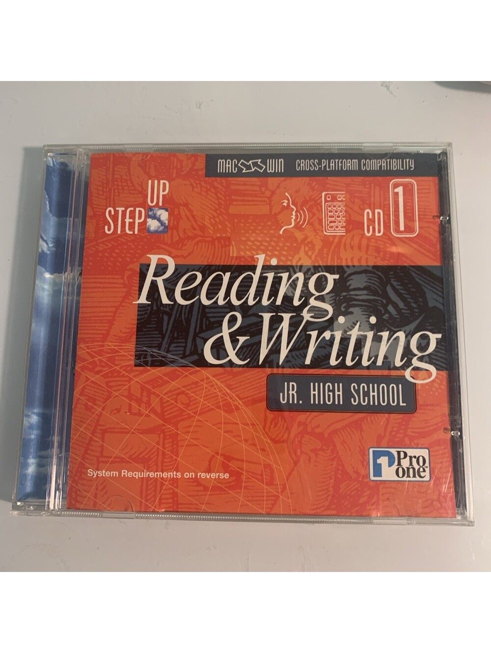 Vintage One Step Up Reading & Writing Jr High CD-ROM Windows 95 Mac Ed Software